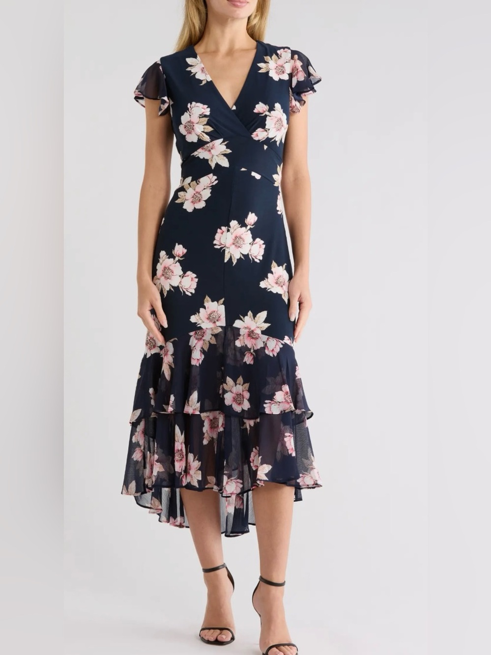 Tommy Hilfiger Mixed Media High-Low Dress